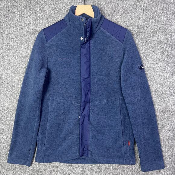Mammut Jacket Men’s Sz M Fleece Full Zip Shoulder Pads Patch‎ - Picture 1 of 12